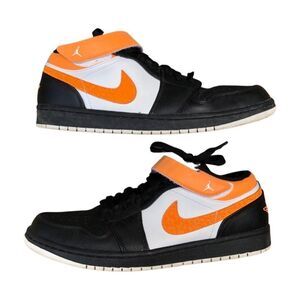 Rare 2012 Nike Air Jordan 1 Low Black Bright Citrus Size 11